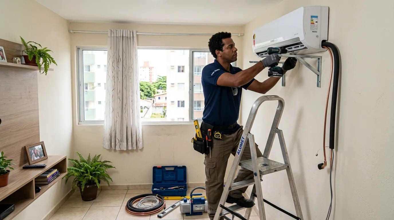 Instalação de ar-condicionado split em Vitória‑ES