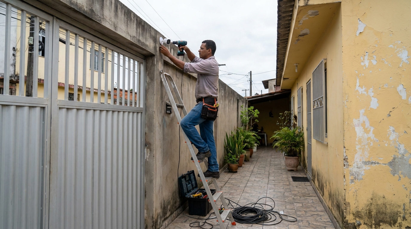 Passagem de cabeamento em Vitória‑ES