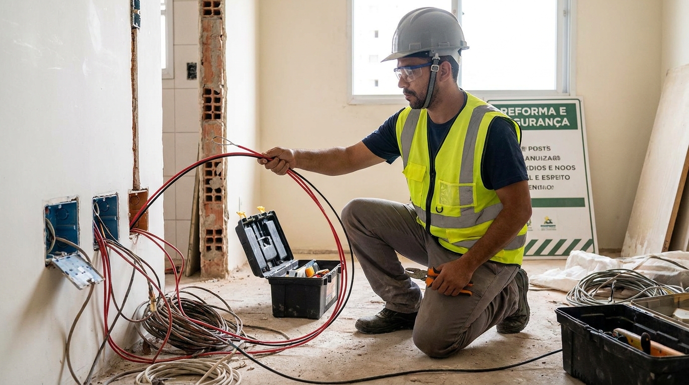 Substituição de fios antigos em Vitória‑ES